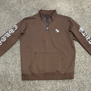 Chrome Hearts Brown Zip-Up Sweater & Pants Set